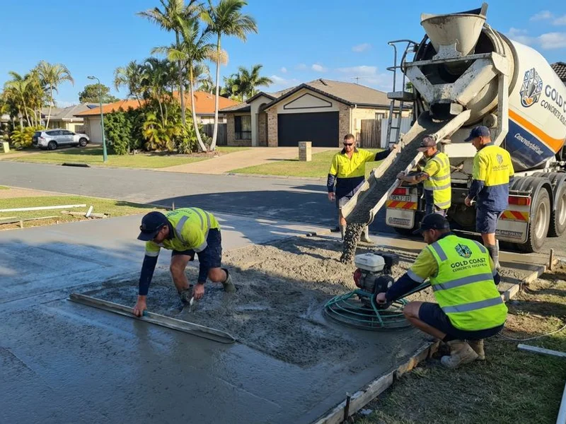 Concreters Gold Coast team working on a project